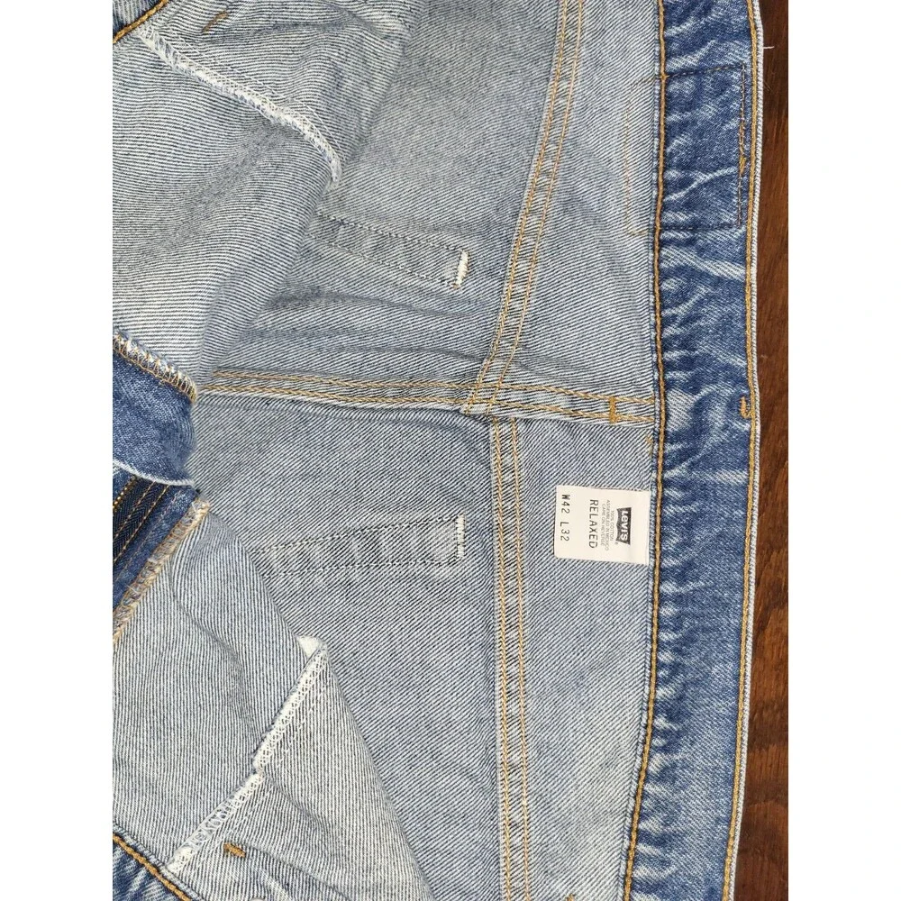 VTG 90s Levis 540 Relaxed Fit Jeans Men 42x32 Medium Wash Distressed Jan 1999